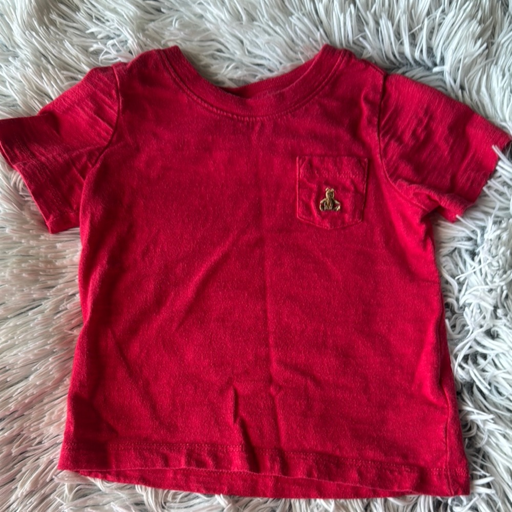 Baby Gap Red Short Sleeve Tee Vibrant Cotton